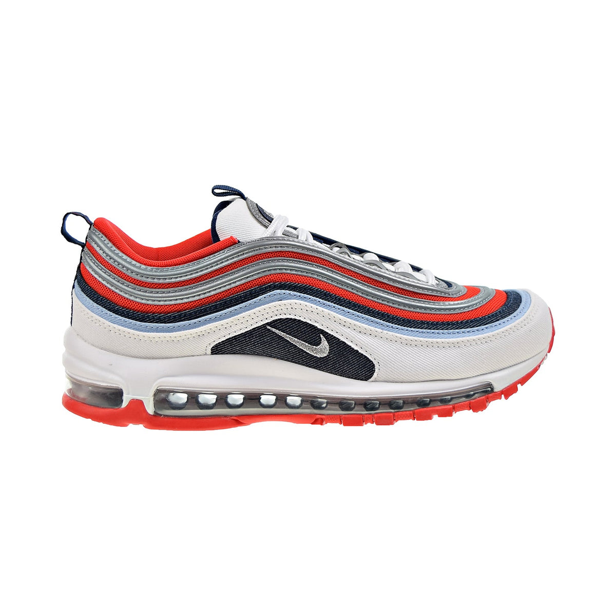 Nike Air Max 97 USA Denim Men s Shoes Chile Red Metallic Silver Sports Plaza NY