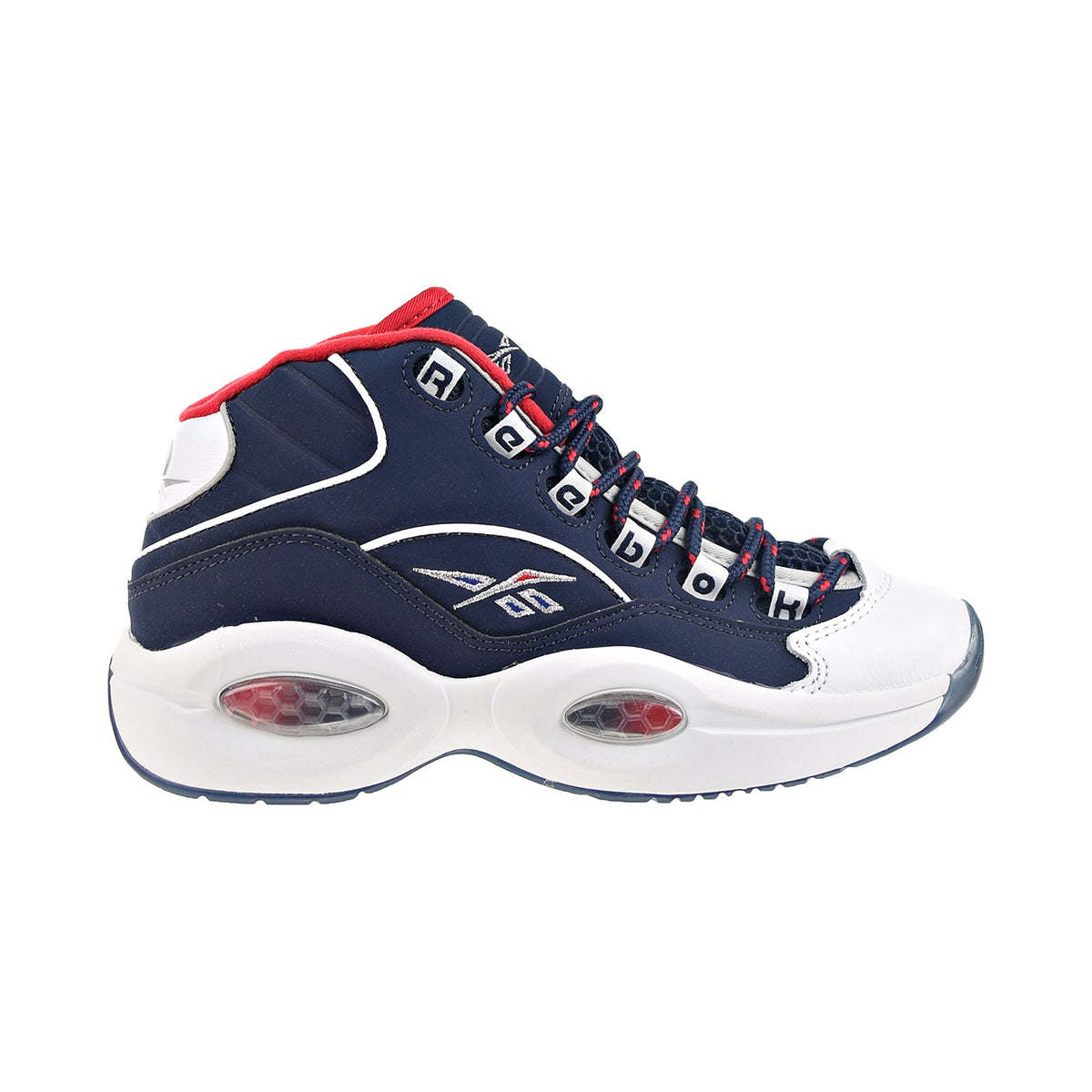 Reebok Iverson Question Mid Kids Shoes Size 5 top White/Red