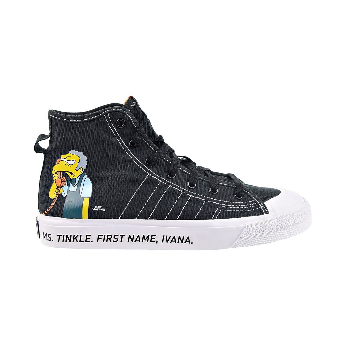 Adidas X The Simpsons Nizza Hi RF Big Kids' Shoes Core Black 