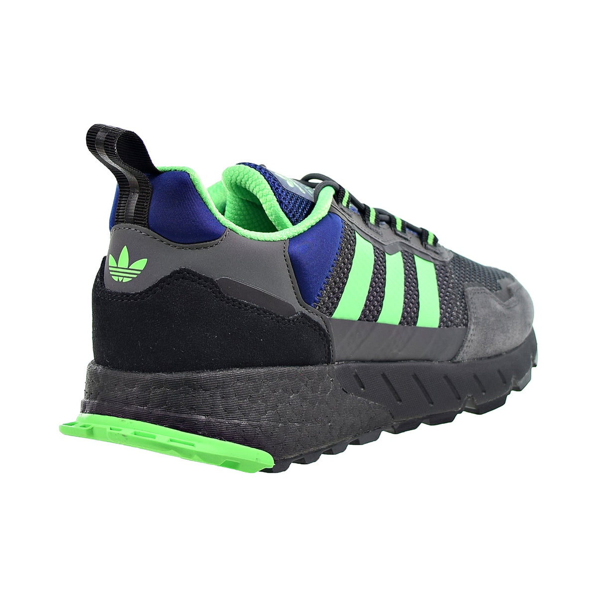 Adidas ZX 1K Boost Men's Shoes Grey Six-Screaming Green-Core Black