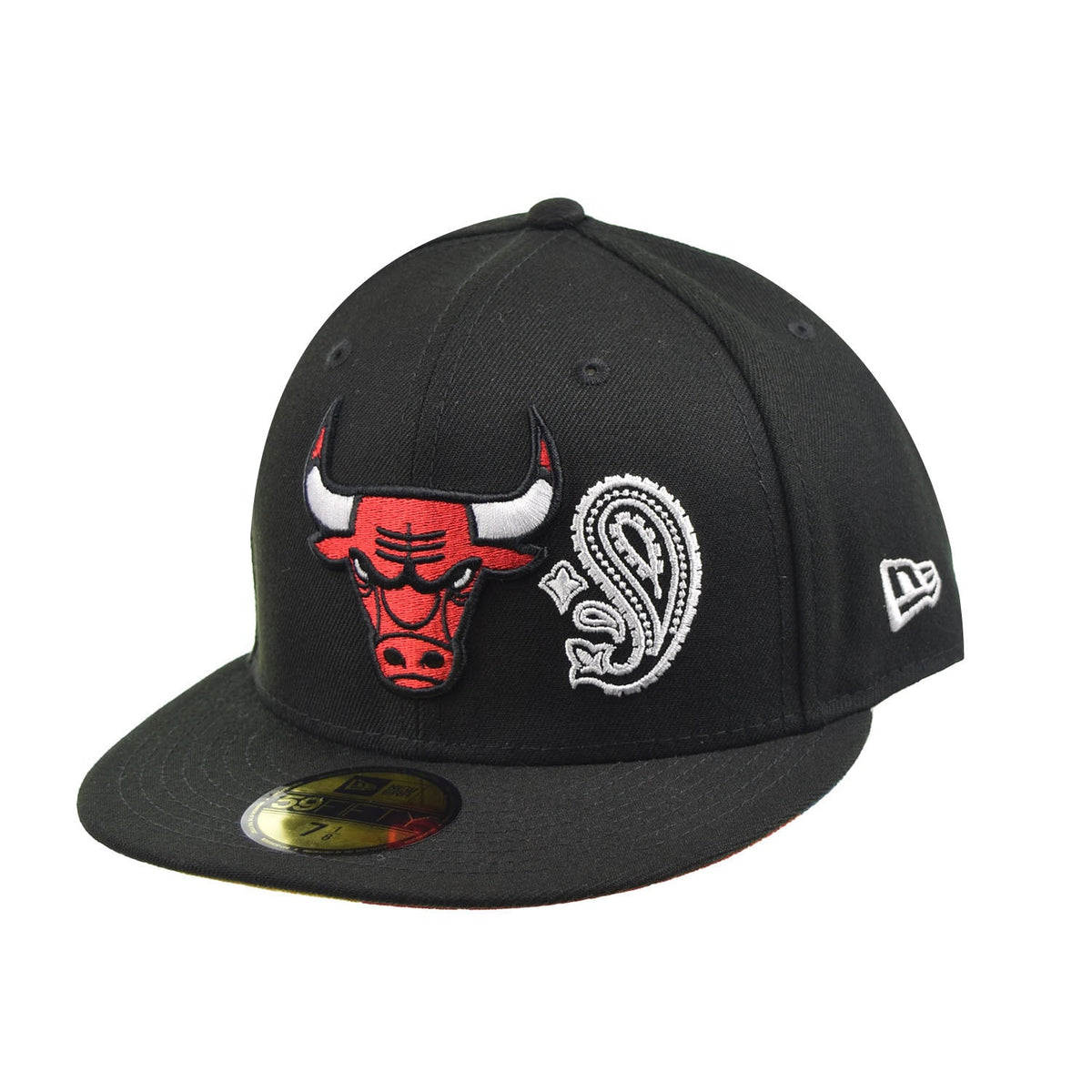 Men's New Era Black/Light Blue Chicago Bulls 2-Tone 59FIFTY Fitted Hat