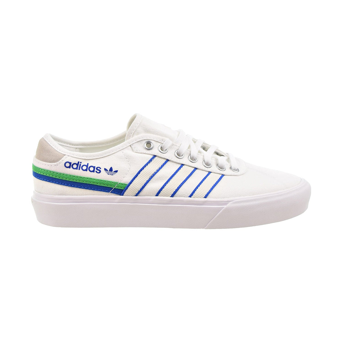  adidas Delpala White/Vivid Green/White Men's 7