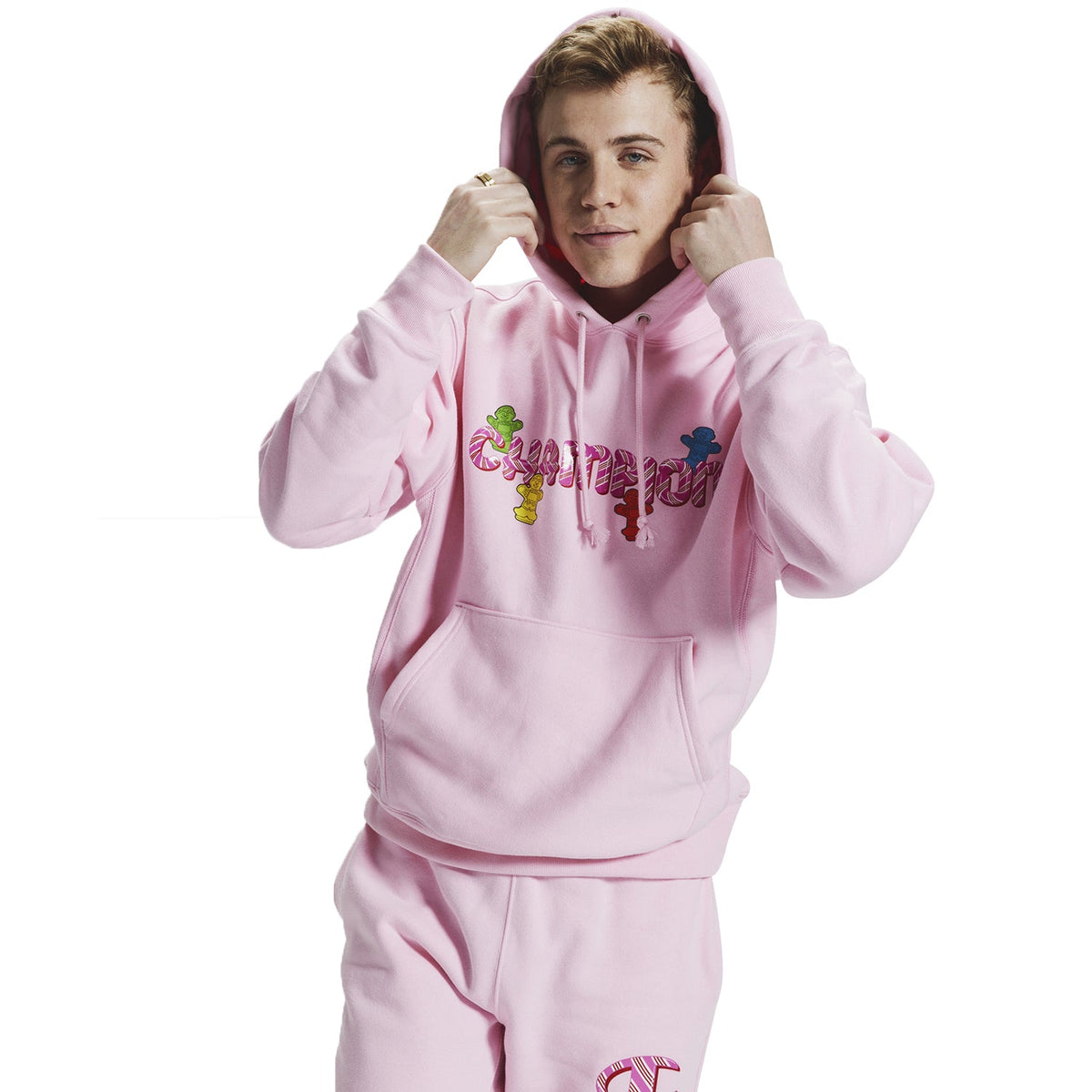 Champion candy pink clearance hoodie