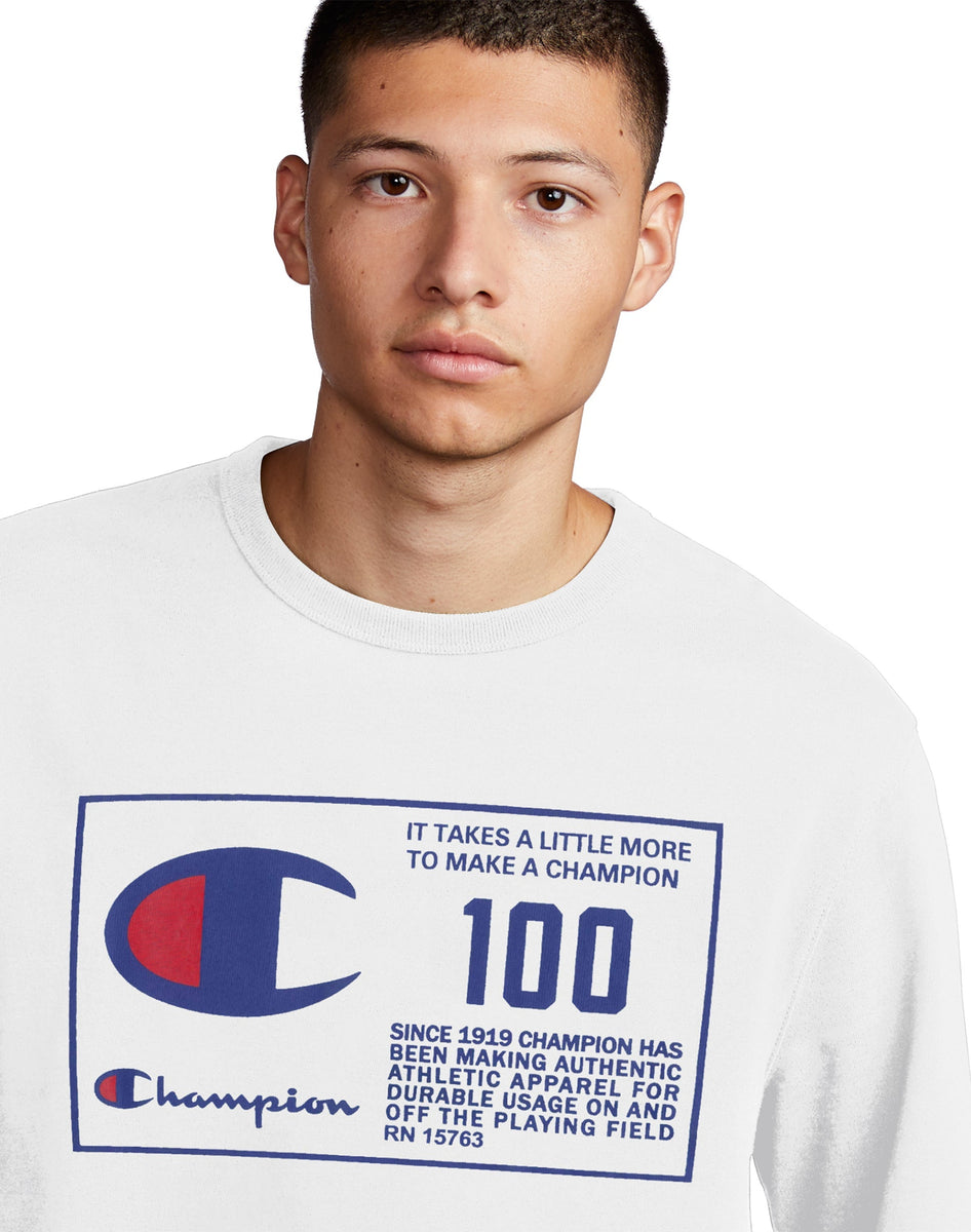 Champion Men's Heritage Graphic Tee White – Sports Plaza NY