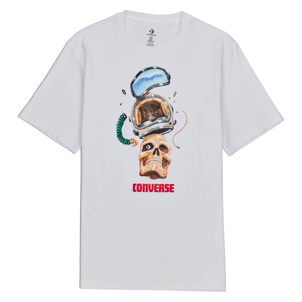 Converse Men's Skull Helmet Tee White