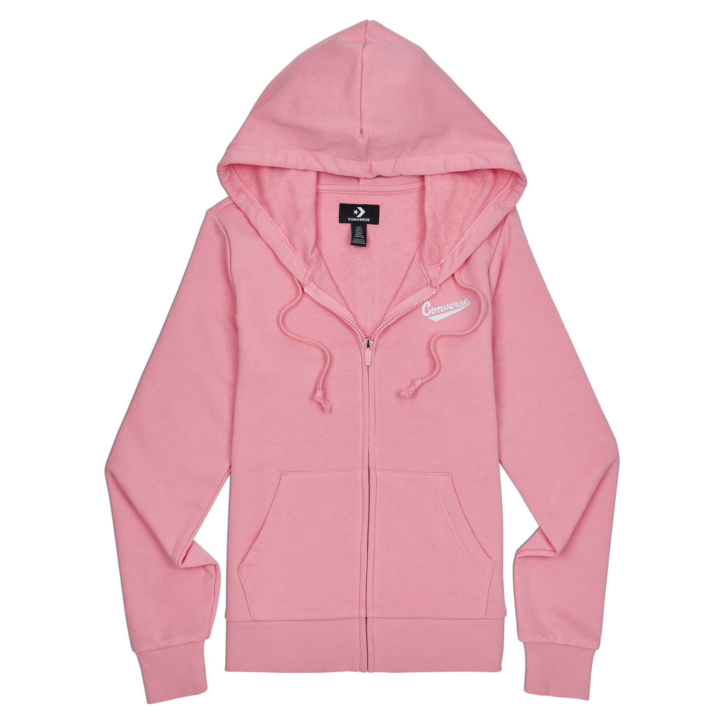 Converse Women's Star Chevron Nova Full Zipped Hoody Costal Pink