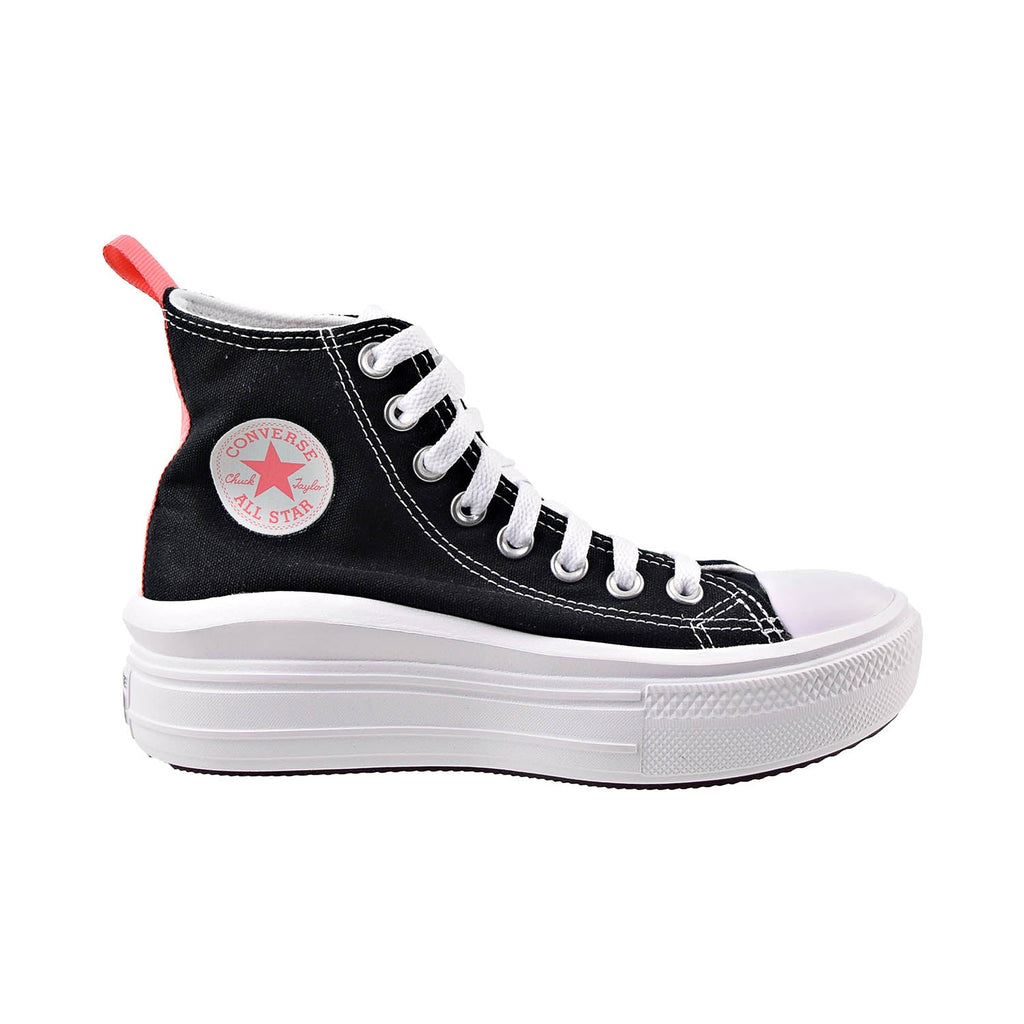 Converse Chuck Taylor All Star Move Hi Big Kids' Shoes Black-White-Pink