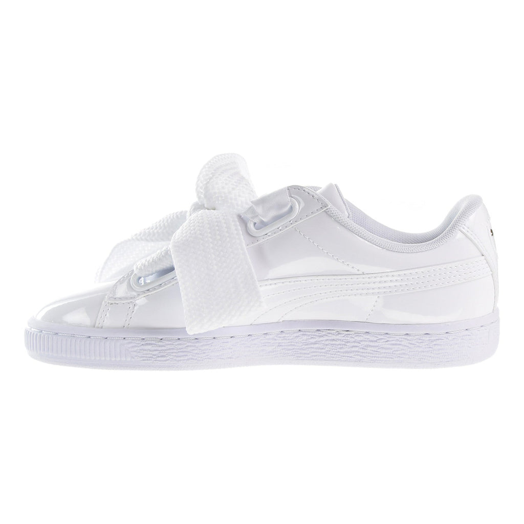 Puma fashion patent basket heart trainer in white