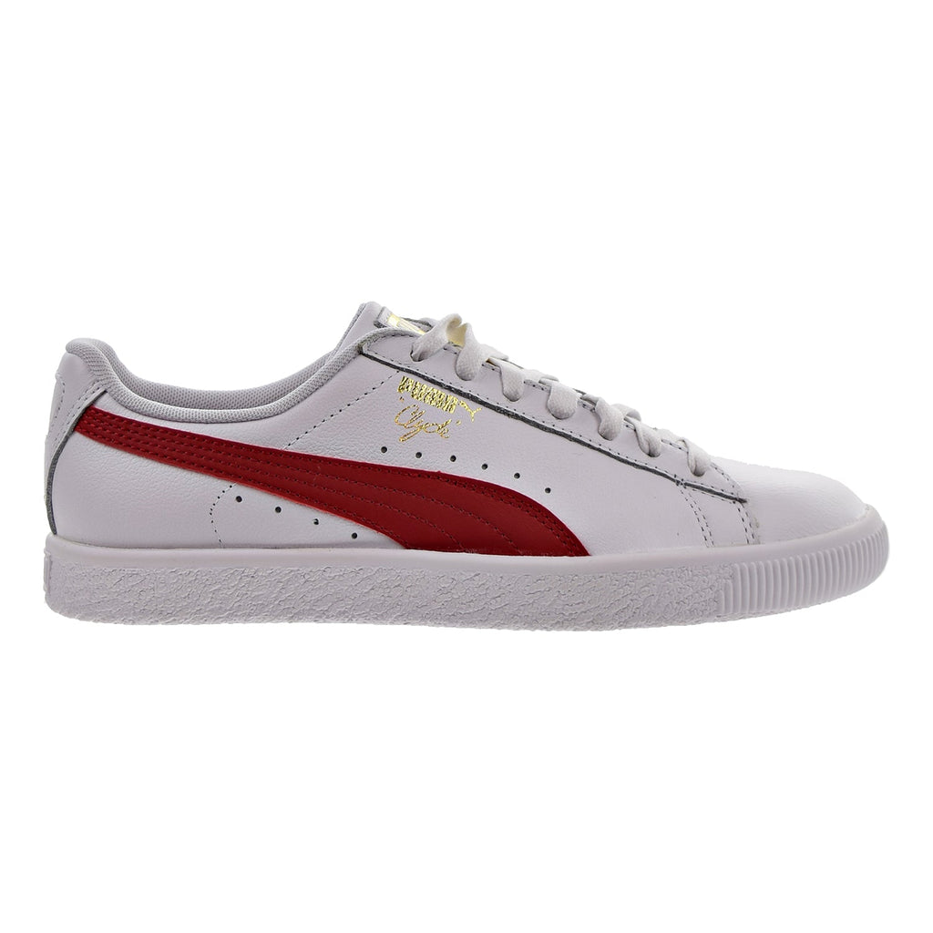 Puma Clyde Core L Foil Jr Big Kid's Shoes Puma White/Barbados Cherry