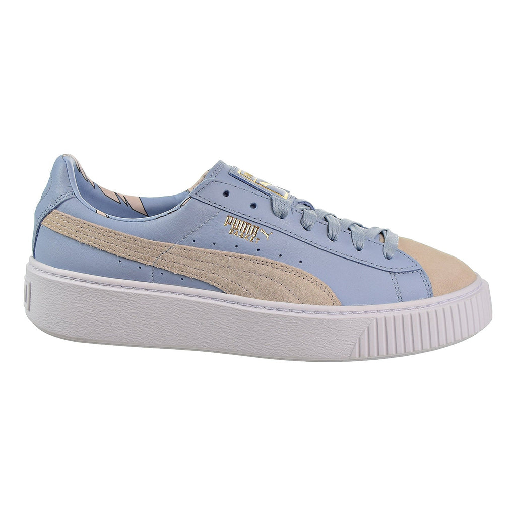 Puma Basket Platform Coach Women's Sneakers Silver Peony/Cashmere Blue