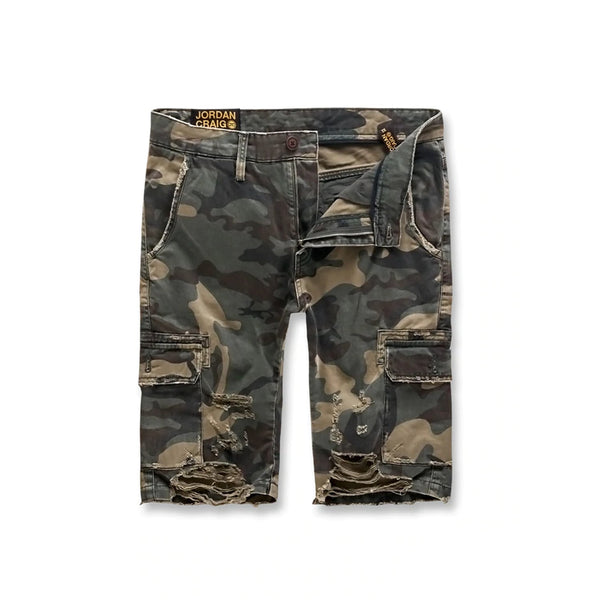 Jordan Craig Men's War Torn Cargo Shorts Woodland 4453c-woodland (Size 40)