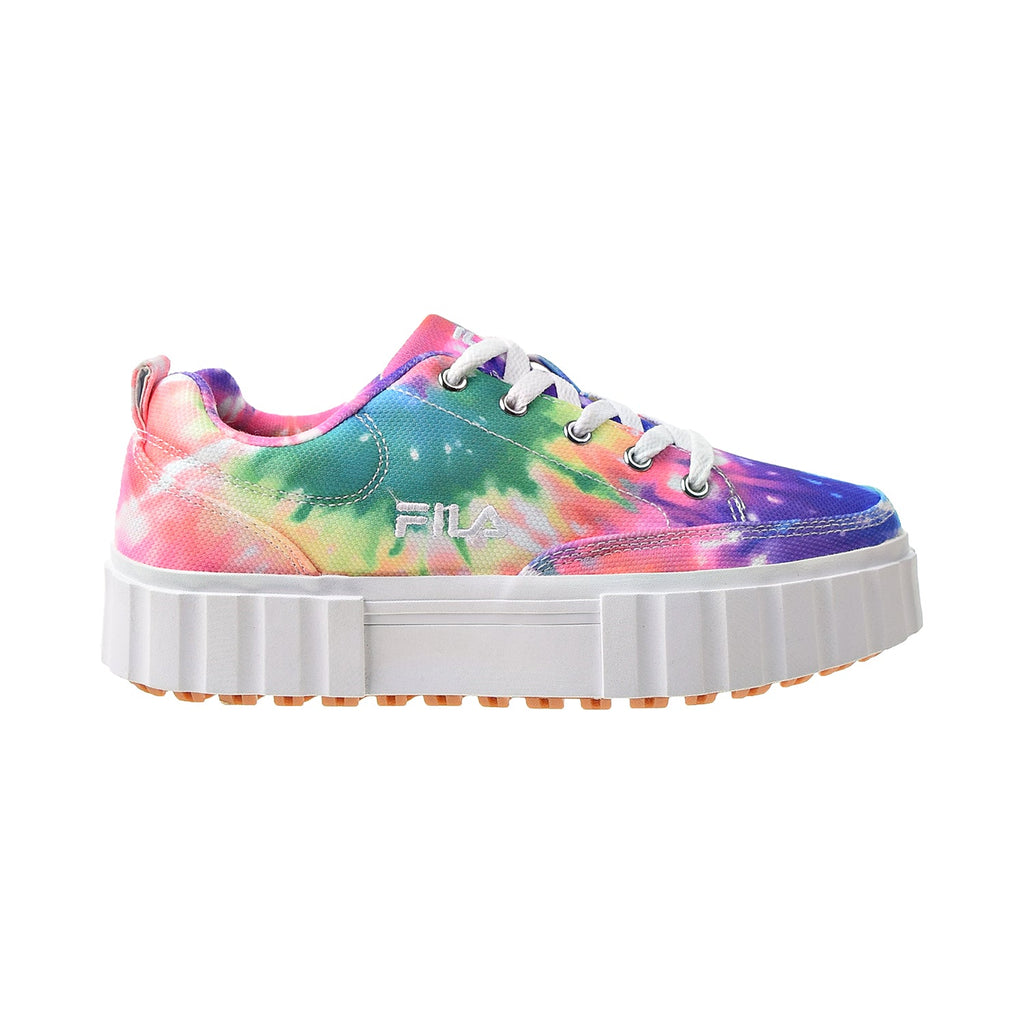 Fila Sandblast Low Tie Dye Women's Shoes Multi Color-White