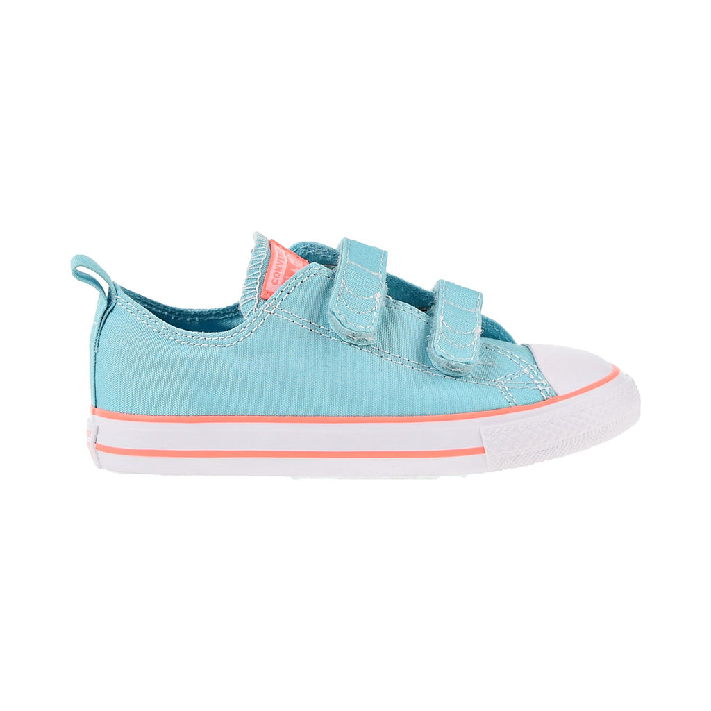 Converse Chuck Taylor All Star 2V OX Toddler's Shoes Bleached Aqua-Crimson Pulse