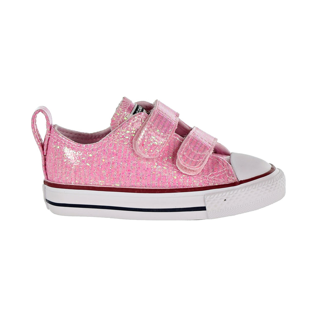 Converse pink all star ox glitter trainers toddler hotsell