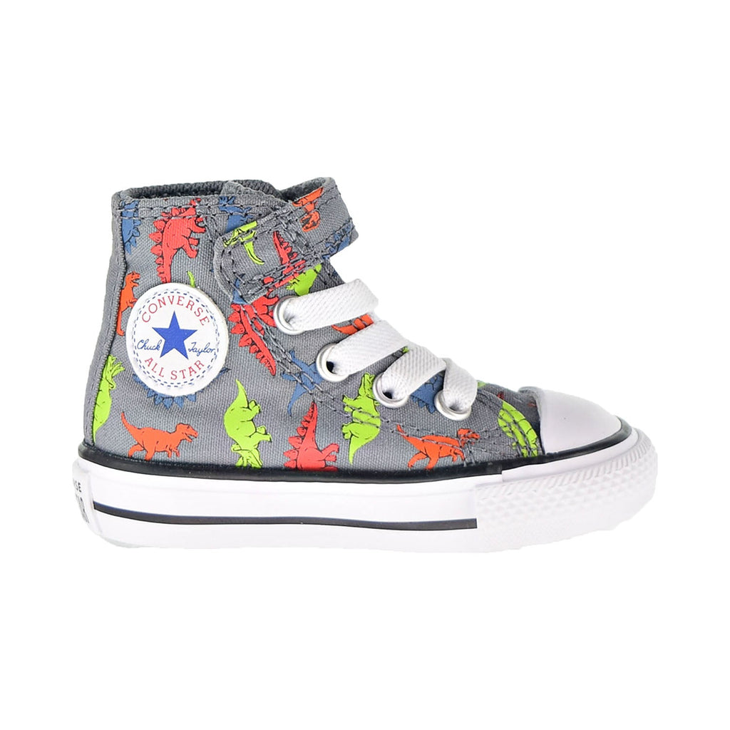 Converse Dinoverse Hook and Loop Chuck Taylor All Star Grey Size 2 Toddler Canvas Shoes