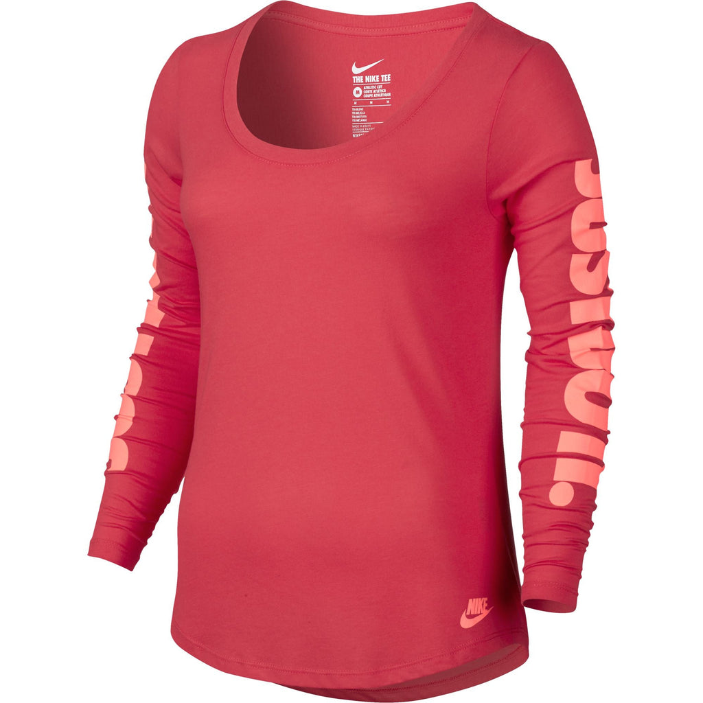 Nike Women's Just Do it Long Sleeve T-Shirt Ember Glow