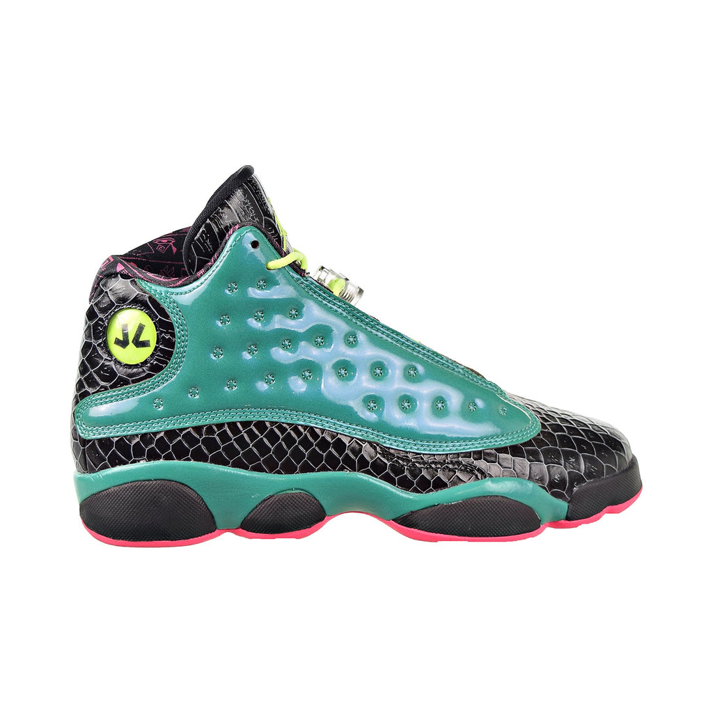 Air Jordan 13 Retro Doernbecher Big Kids Emerald Green-Volt Ice-Black-Pink