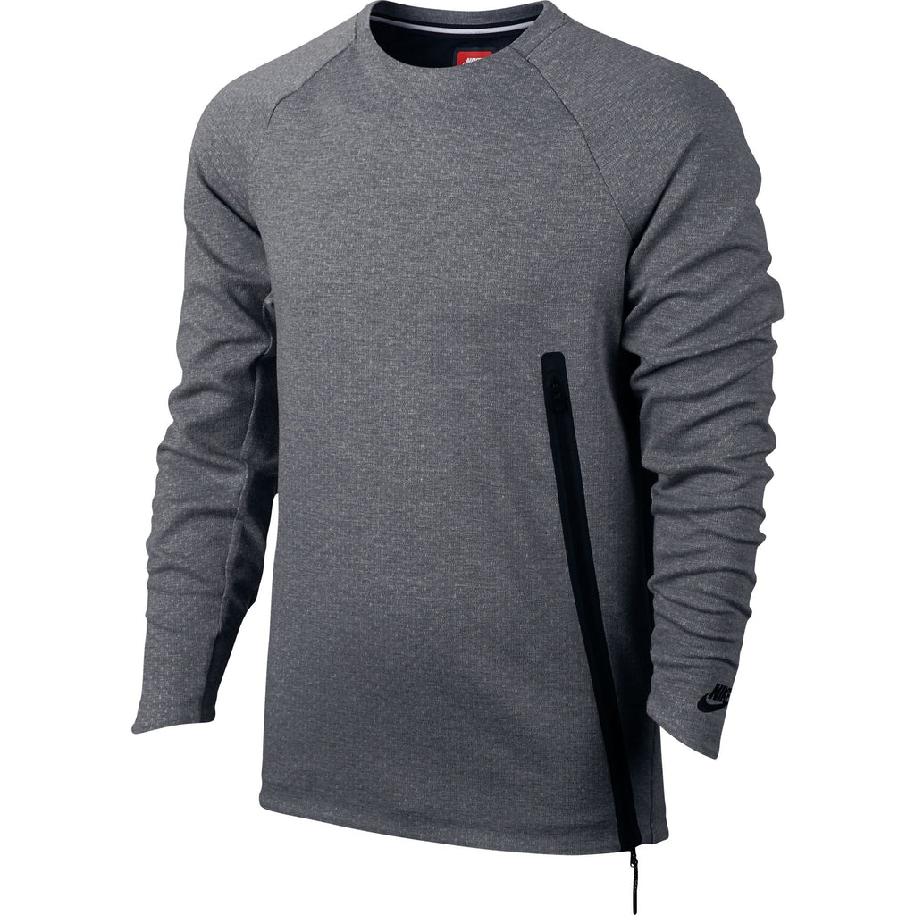 Nike Tech Fleece Crew Neck Men's Casual Fashion Warm Sweatshirt Grey