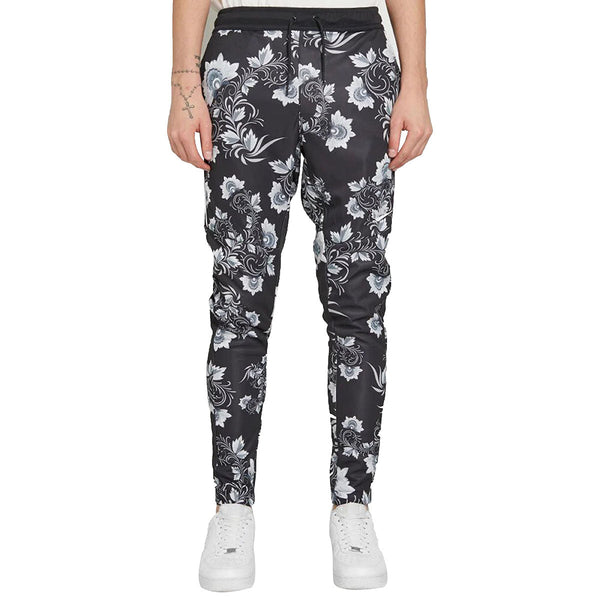 Nike Men's Sportswear N98 Floral Printed Jogger White-Black