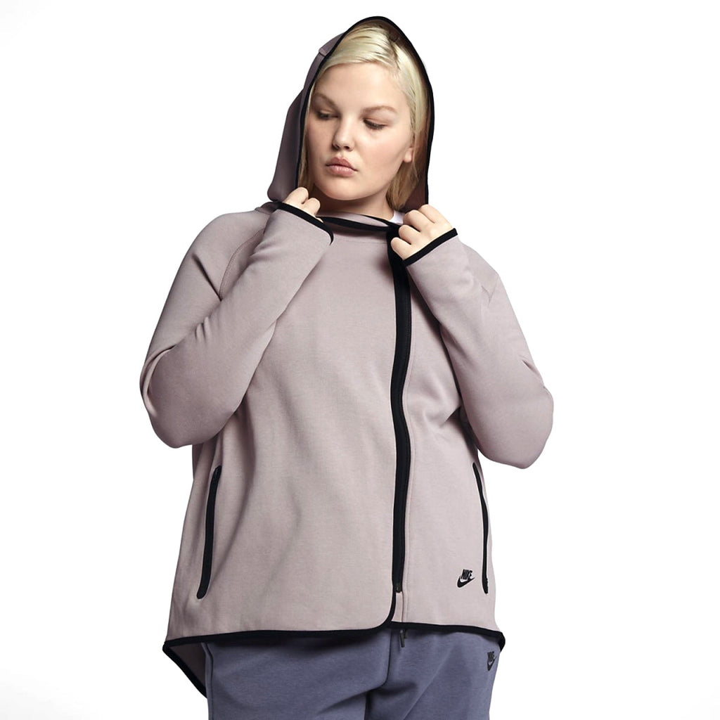 Nike Tech Fleece Full Zip Cape Women's Hoodie Rose Pink-Black