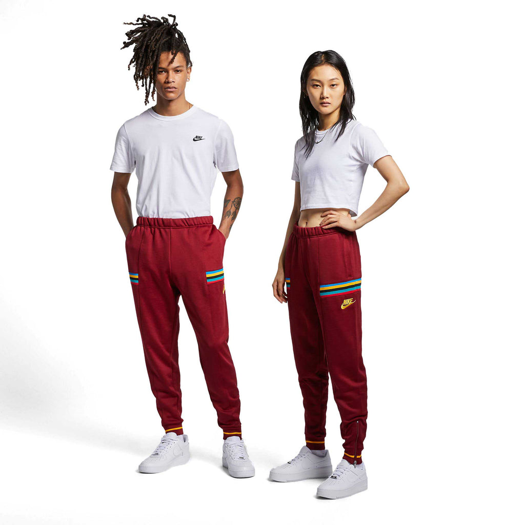 Nike Men's Re-Issue Polyknit Jogger Pants Burgundy