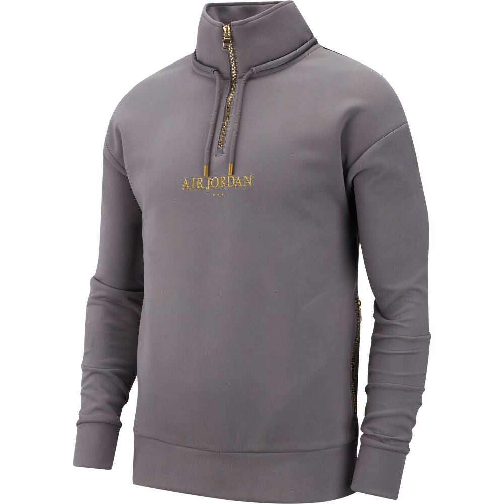 Jordan MJ Remastered 1/4 Zip Up Pullover Men's Hoodie Smoke at9820-056