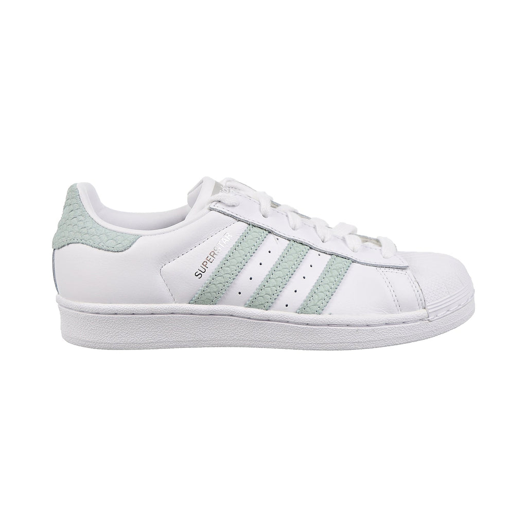 Adidas superstar womens white and silver online