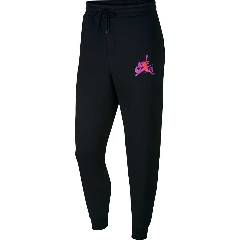 Air Jordan Jumpman Classics Fleece Men's Pant Black-Vivid Purple-Orange  bv6008-011