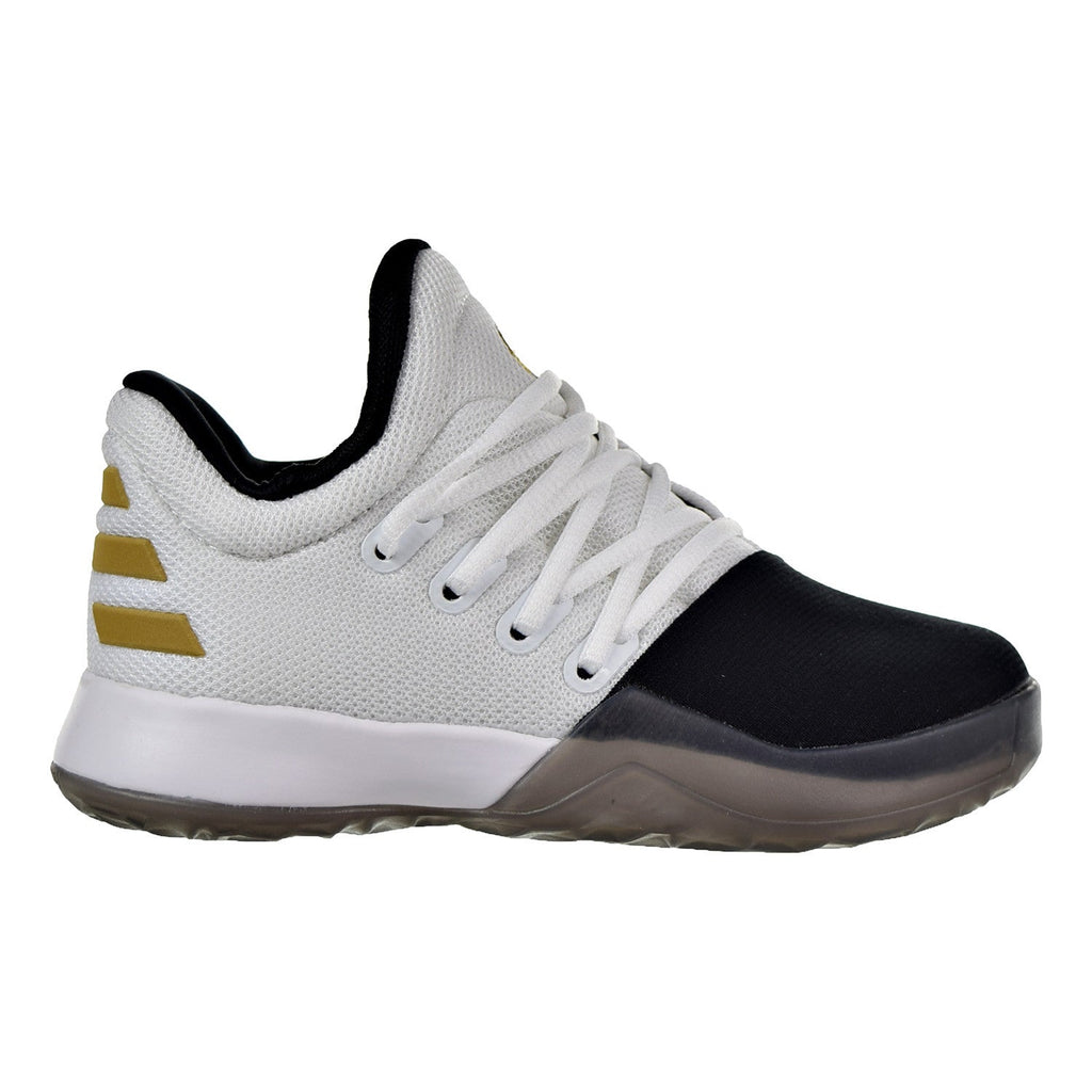 Adidas Harden Vol.1 C Little Kid's Shoes White/Black/Metallic Gold