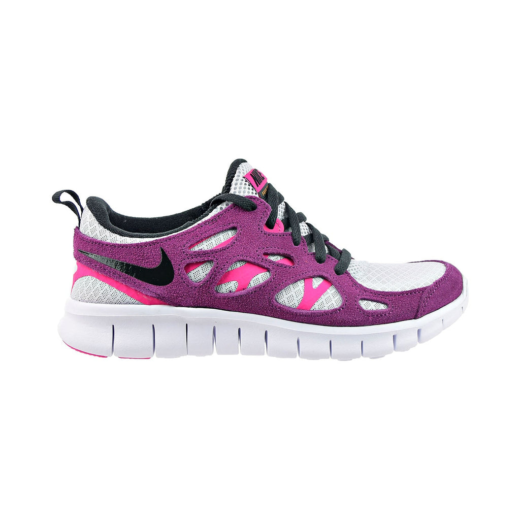 Nike Free Run 2 (GS) Big Kids' Shoes Pure Platinum-White-Pure Sangria