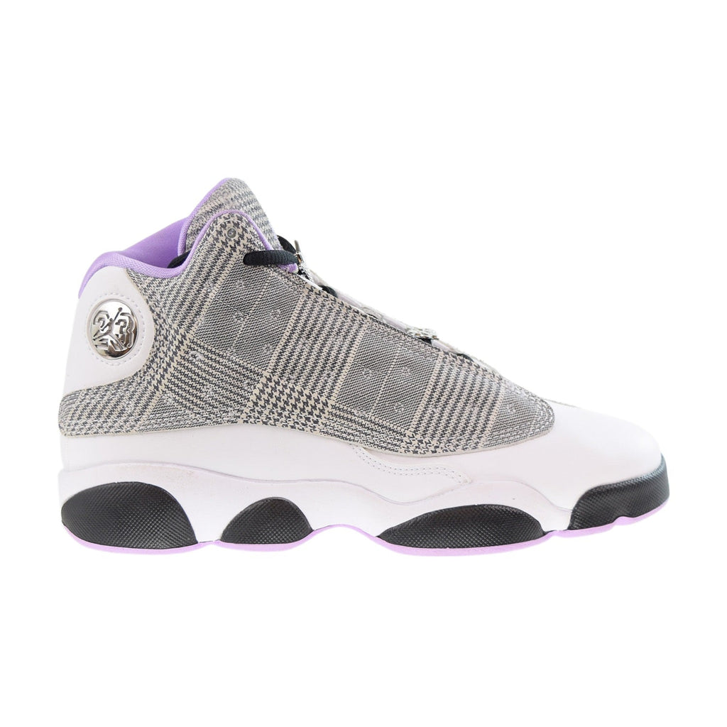 Air Jordan 13 Retro (GS) "Houndstooth" Big Kids Shoes White-Black-Lilac