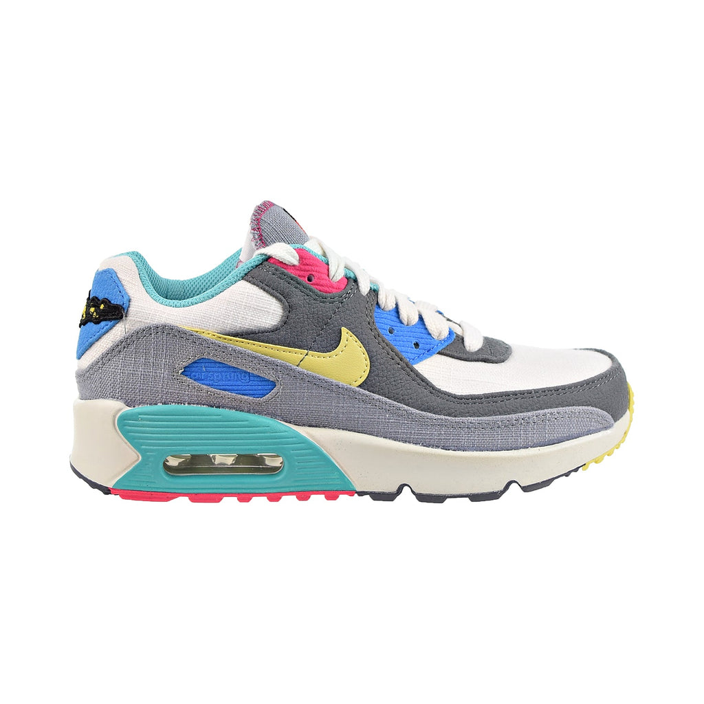 Nike Air Max 90 (GS) Big Kids' Shoes Phantom-Celery-Iron Grey