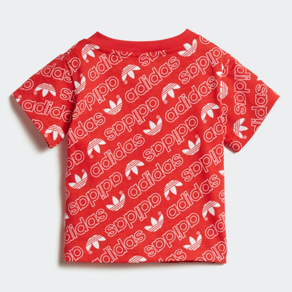 Adidas Originals Trefoil Kids Monogram Tee Collegiate Red/White