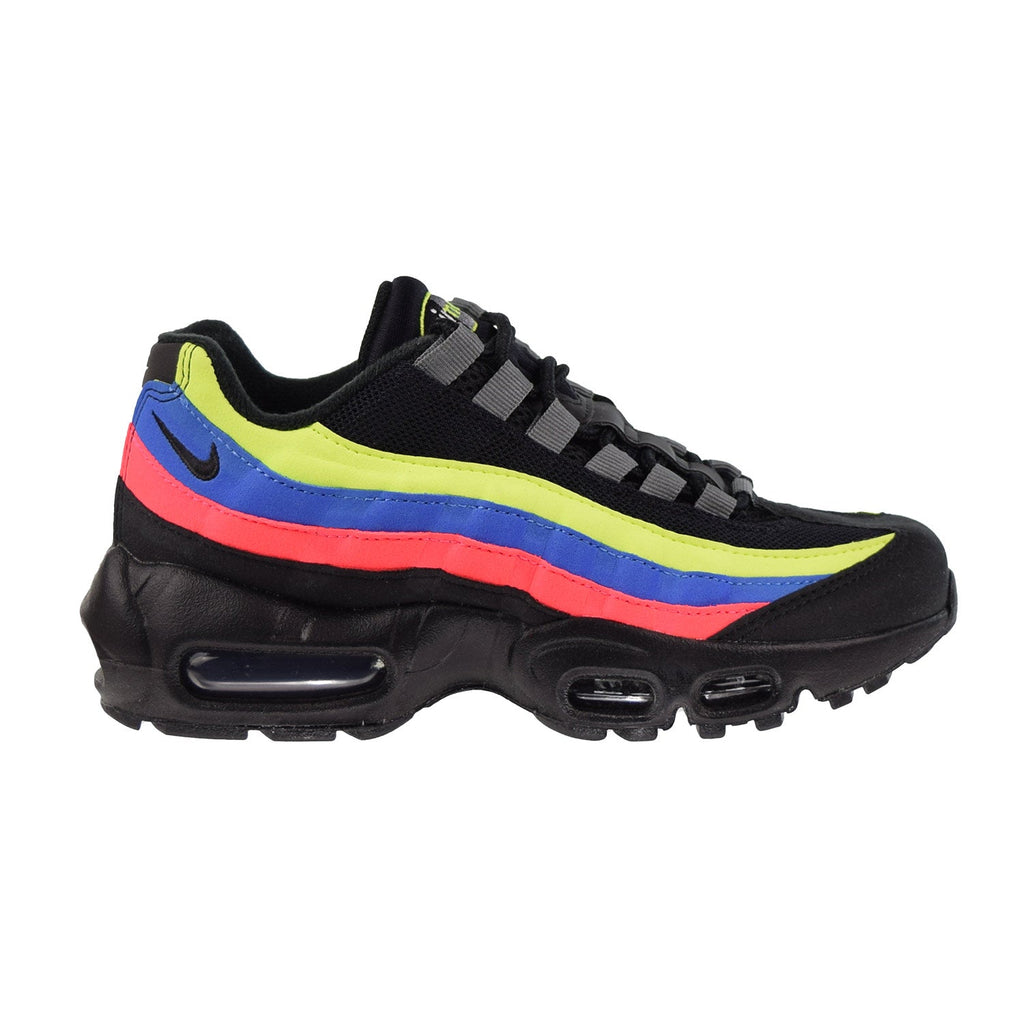 Nike Air Max 95 GS Big Kids Shoes Black Volt Blue Crystal Sports Plaza NY