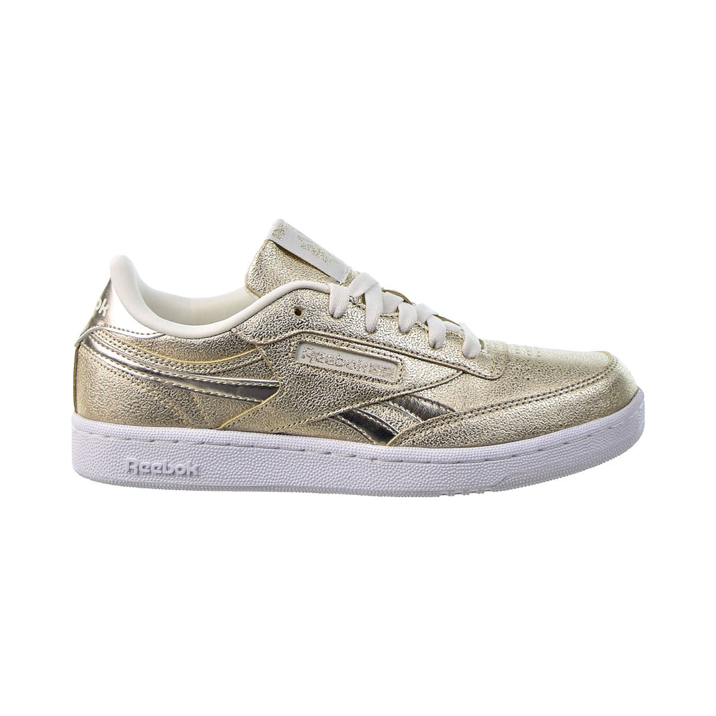 Reebok Club C Revenge Big Kids' Shoes Gold Metallic-Chalk-White