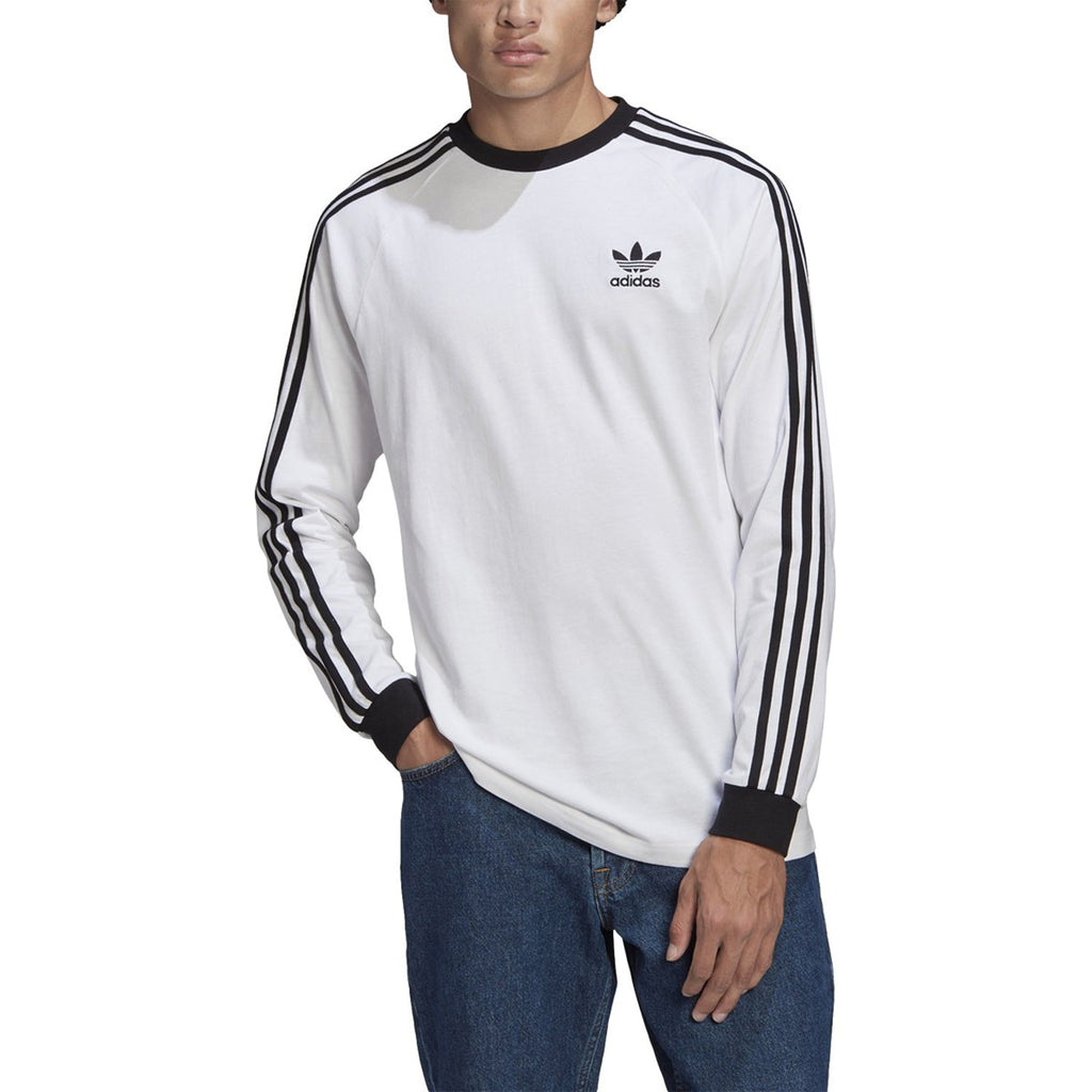 Adidas Adicolor Classics 3 Stripes Men's Long Sleeve Tee White-Black