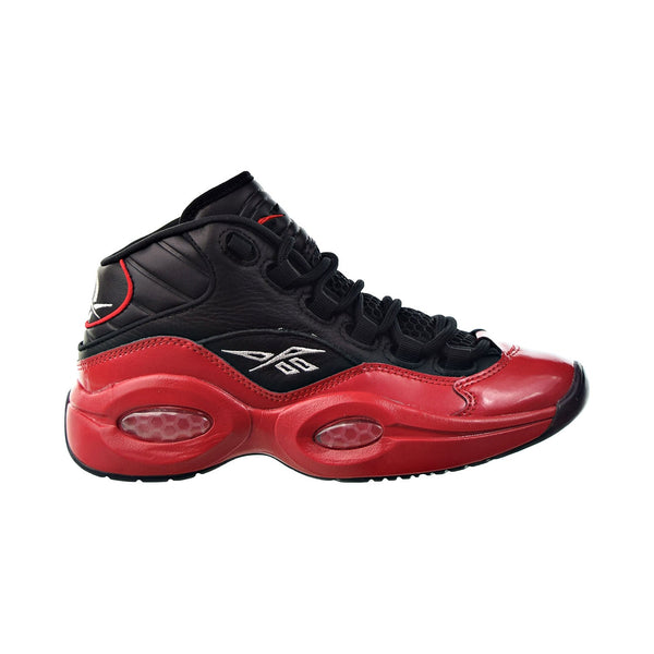 Reebok Question Mid 'Street Sleigh' Big Kids' Shoes Black-Vector Red-Black