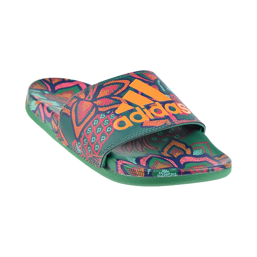 Adidas Adilette Comfort Women's Slides Bold Green/Signal Orange/Vivid Berry