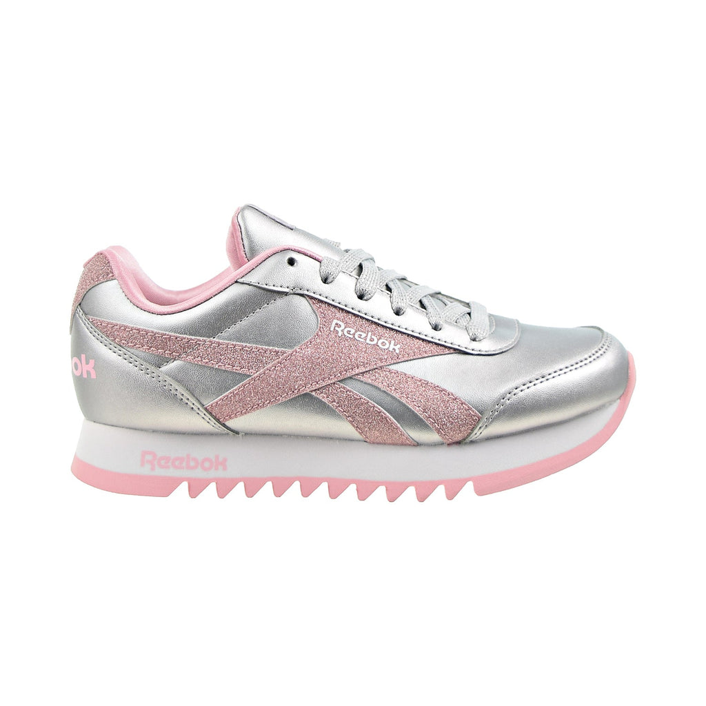 Reebok Girls Little Kids Royal Classic Jogger 2 Platform Casual Shoes in Pink Metallic Silver Metallic Size 2.5 Leather