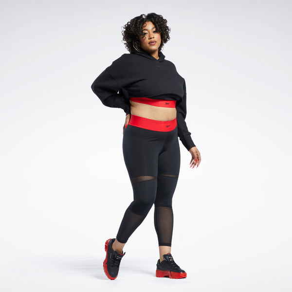 Reebok Cardi B 7/8 (Plus Size) Women's Leggings Black