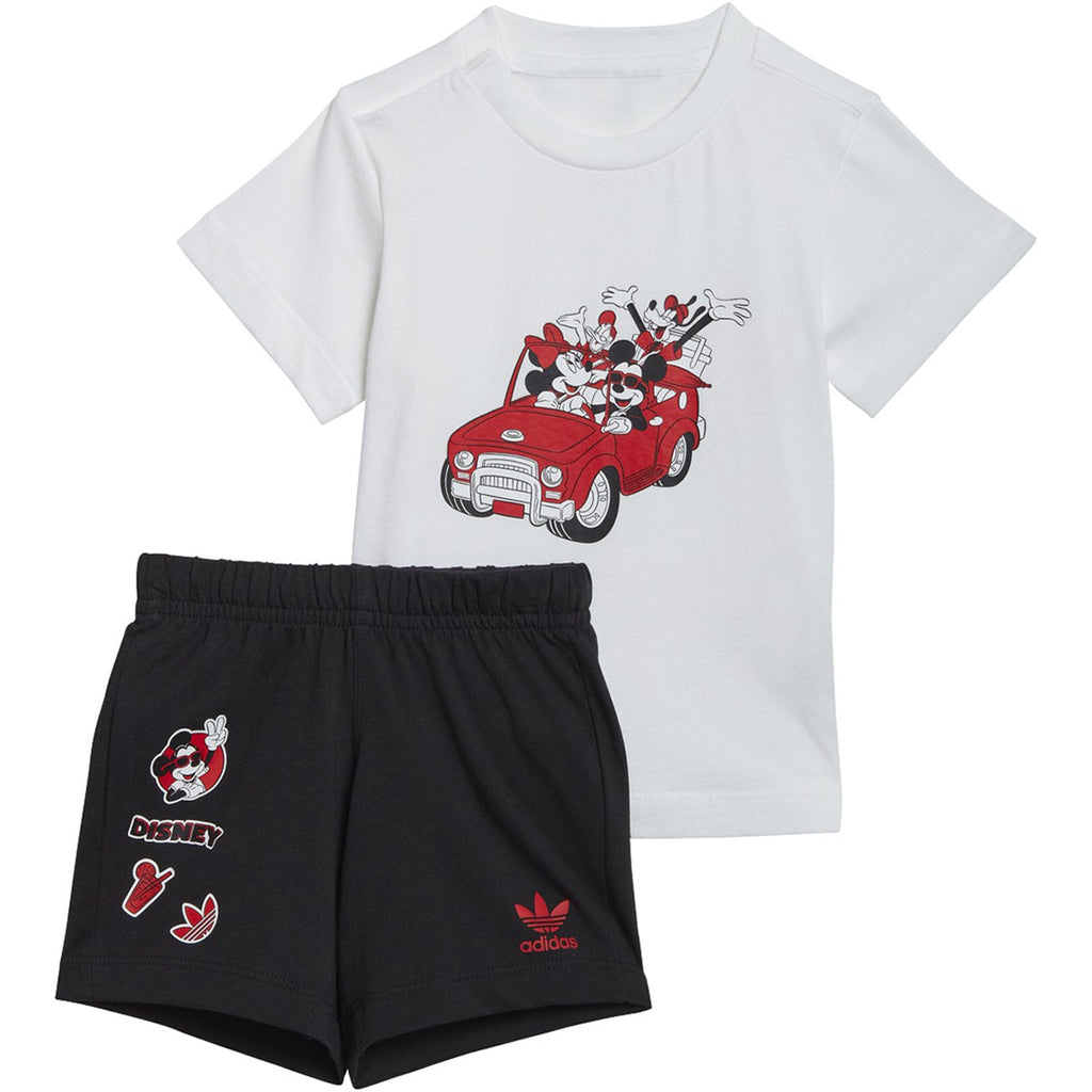 Adidas Disney Mickey and Friends Shorts and Kids Tee Set White hf7538