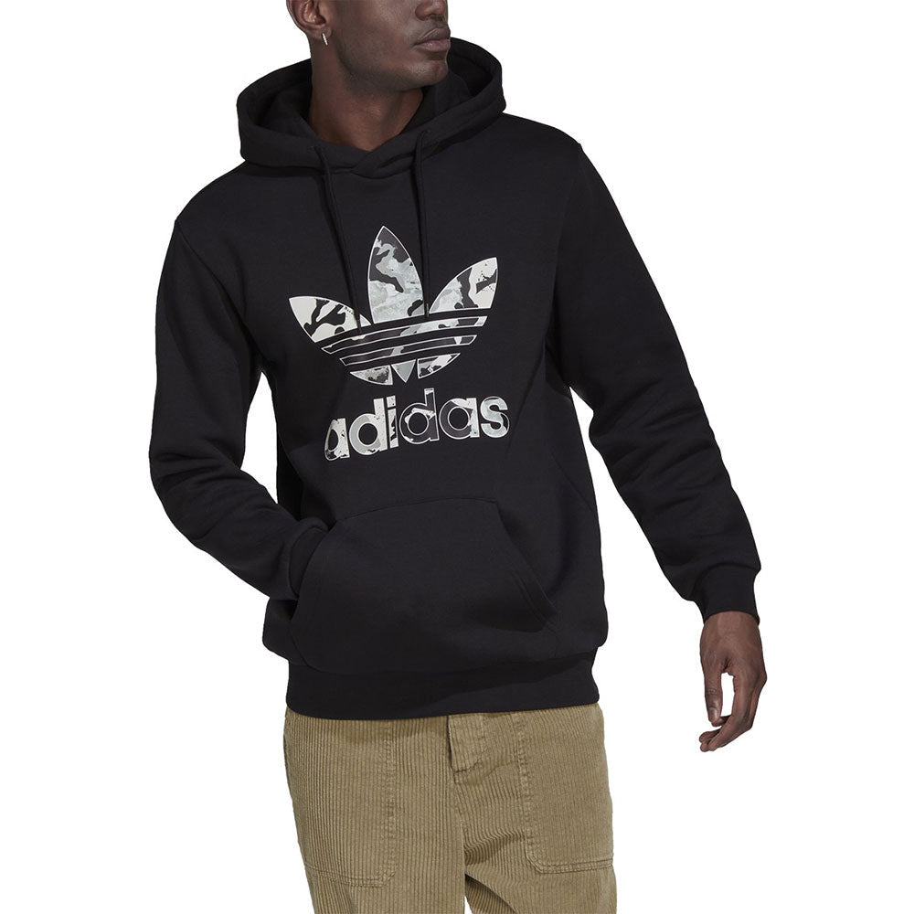 Adidas Camo Trefoil Men's Hoodie Black-White