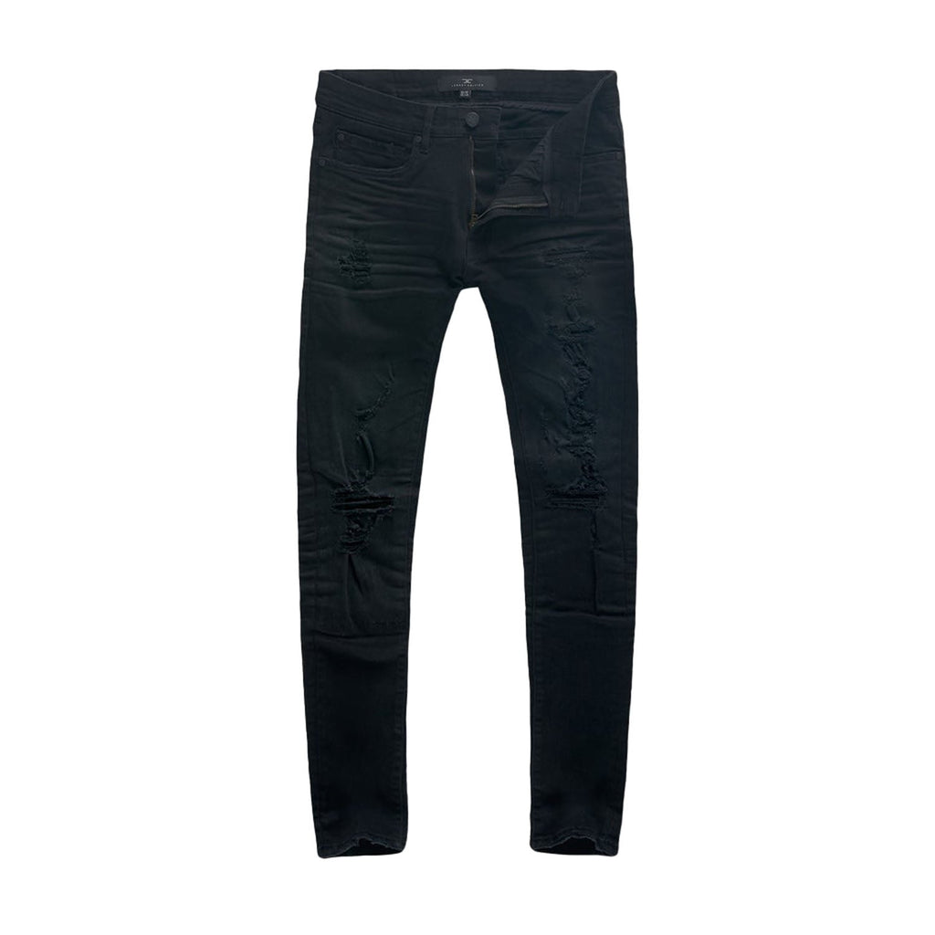 Jordan Craig Men's Ripped Jean Pants Jet Black