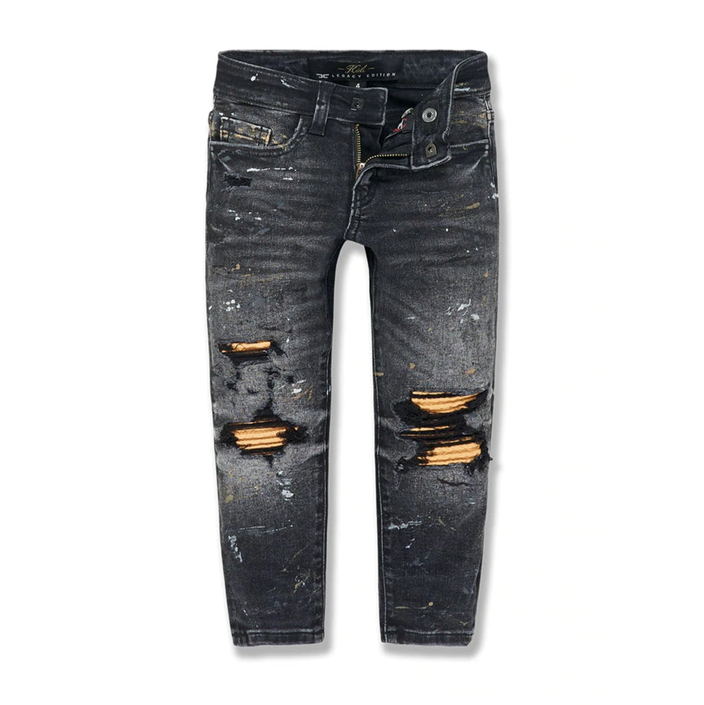 Jordan Craig Big Kids Denim Jeans Black-Wheat