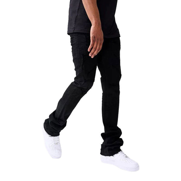 Jordan Craig  Martin Stacked Tribeca Twill Denim Men's Pants Black