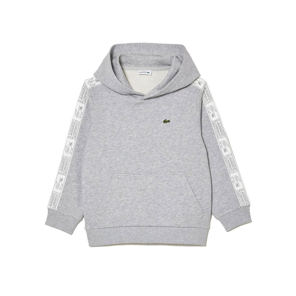 Lacoste Fleece Cotton Kids' Hoodie Grey Chine 