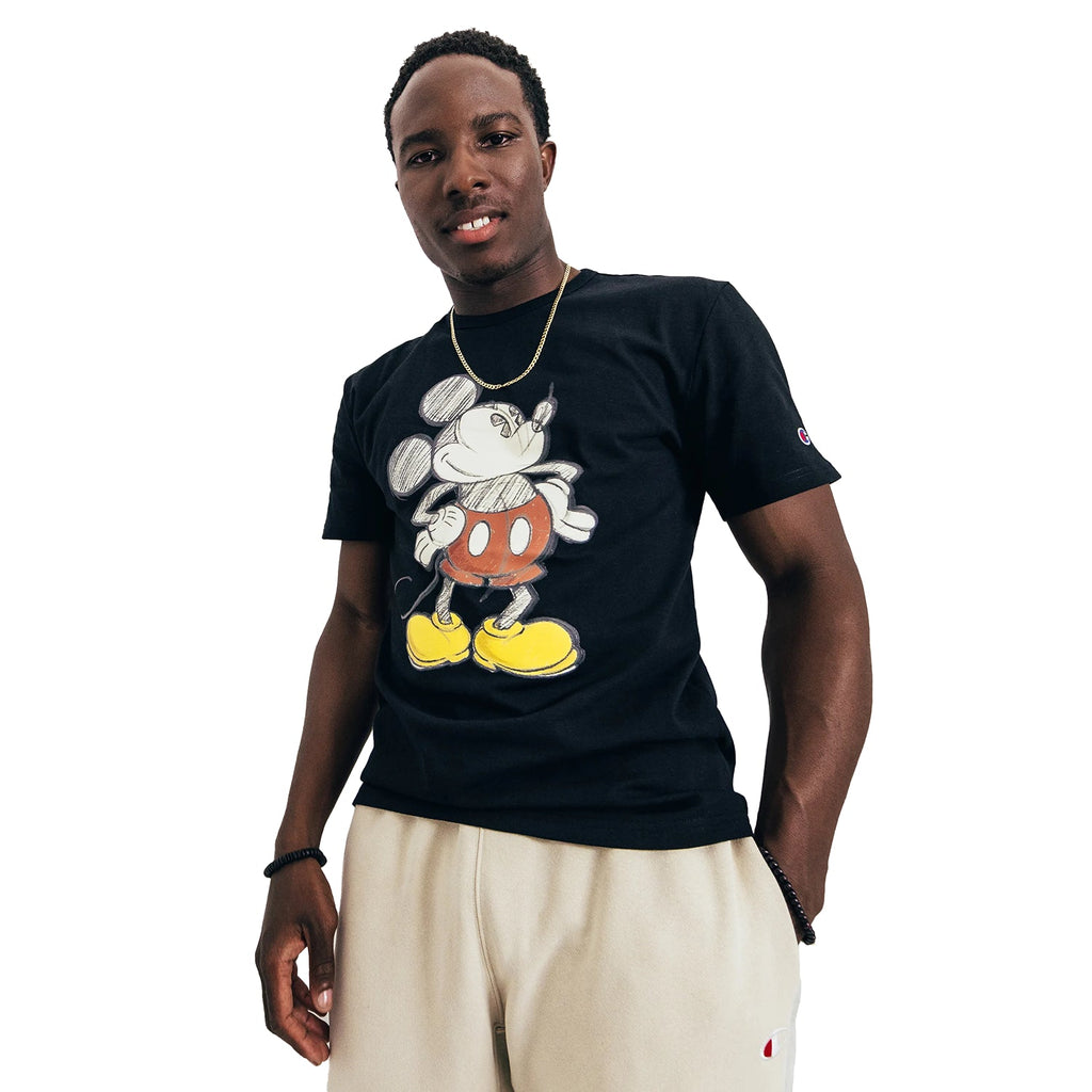 Champion Disney's Mickey & Friends Heritage, Posing Mickey Men's Tee Black