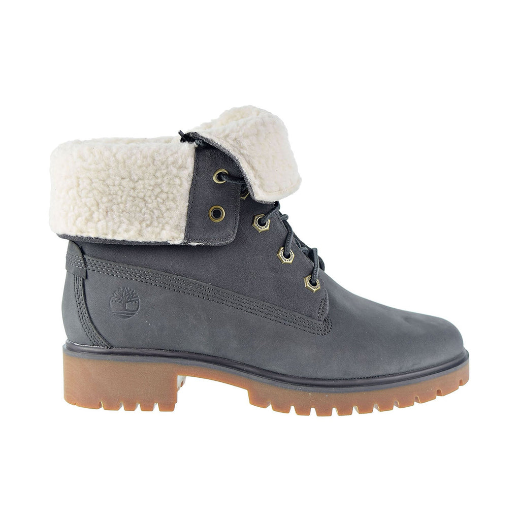 Timberland Jayne WP Fleece Fold Down Women's Boot Dark Grey Nubuck