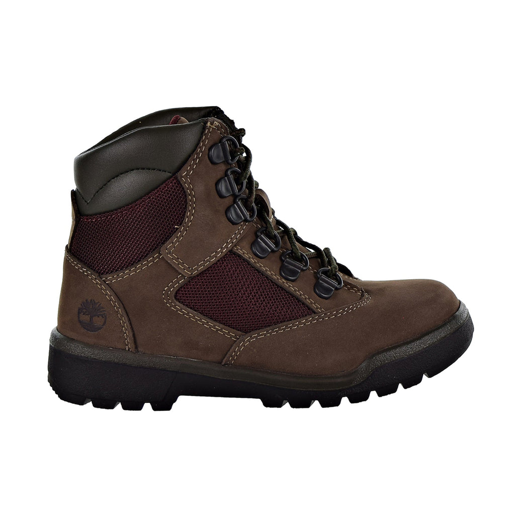 Timberland 6" Field Boot L/F Little Kids' Shoes Dark Brown Nubuck