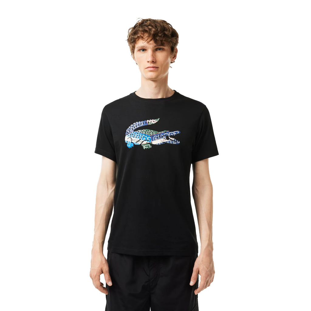 Lacoste Cotton Jersey Sport Men's T-shirt Black